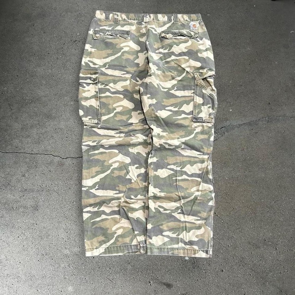 Men's vintage Carhartt camo baggy wide leg relaxed fit pants Size 40x32